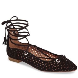 NWT Halogen Hanella-Lea Lace Up Flat